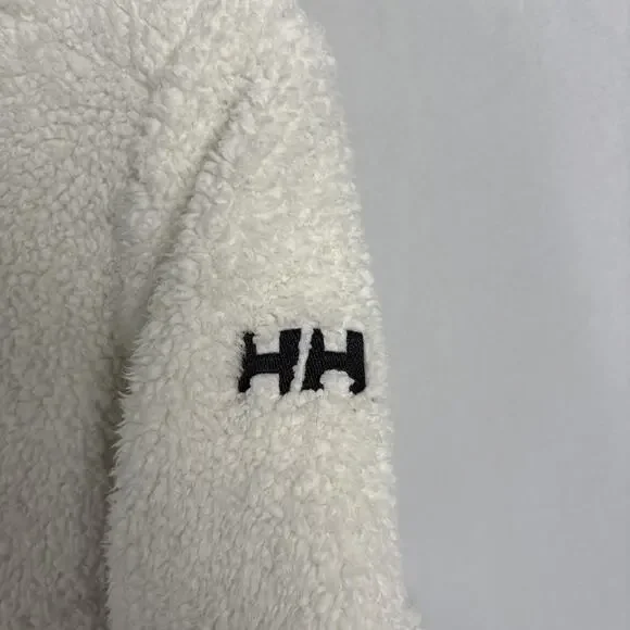 Helly Hansen Fleece Jacket Women's Small White High Pile Full Zip Stretch Panels - Picture 6 of 12